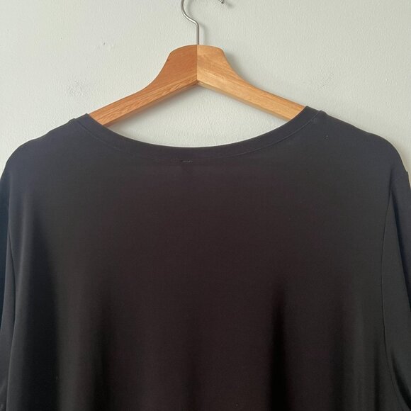 IC by Connie K Black Stretch Scoop Neck Tunic Top Women's Plus Size XXL - Picture 8 of 8